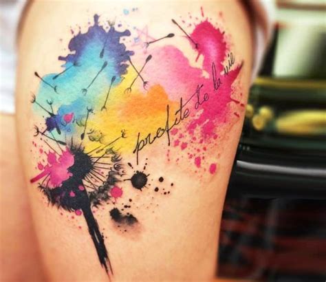 Watercolor Dandelion Tattoo Designs Ideas And Meaning
