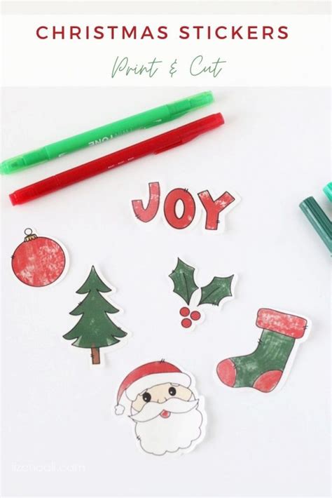 Free Christmas Stickers Print And Cut — Liz On Call