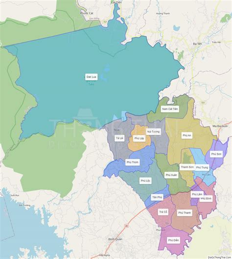 Map Of Tan Phu District Dong Nai