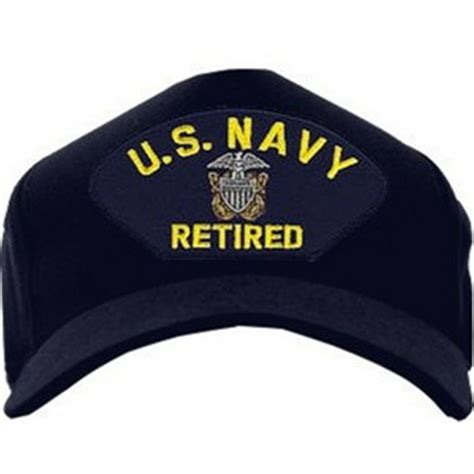 Us Navy Retired With Officer Crest Ball Cap