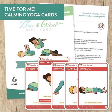 Time For Me Calming Yoga Cards Yoga Cards Yoga For Kids Yoga