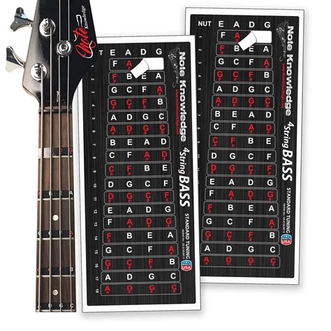 Buy Bass Guitar Fretboard Note Decals Stickers Pack For Learning And Practicing Notes On Bass