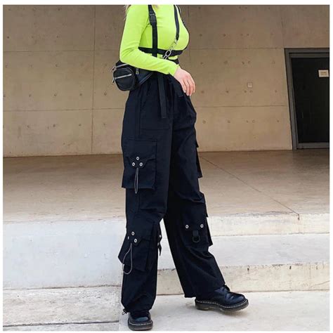 Gothic Cargo Pants Women Korean Fashion Spring 2021 Harajuku Etsy