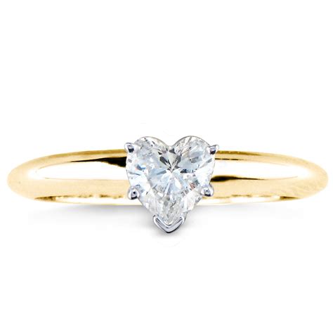 Superjeweler 12 Carat Heart Shape Diamond Solitaire Ring In 14k