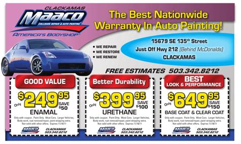 MAACO Coupons Maaco Paint Prices