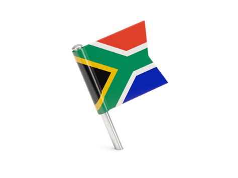 Square Flag Pin Illustration Of Flag Of South Africa