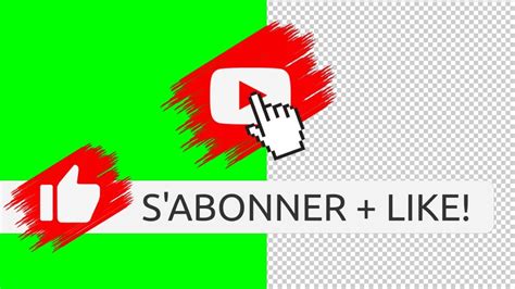 Bouton Sabonner Like Animation Fond Vert Transparent Youtube