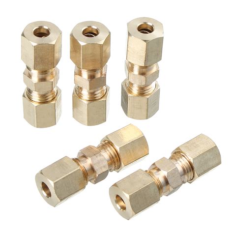 Brass Compression Fitting Union For 316″ Od Hydraulic Brake Lines 5