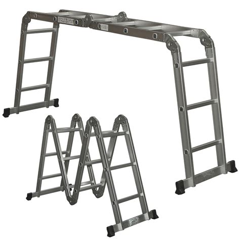 Ladder 12 Foot Multi Purpose Position Aluminum Folding Build Master Tools