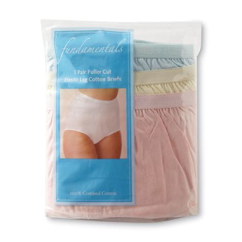 Fundamentals 3pk Fuller Cut Elastic Leg Pastel Cotton Briefs Panties Size 11 For Sale Online Ebay