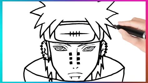 How To Draw Pain Nagato From Naruto Step By Step How To Draw Pain