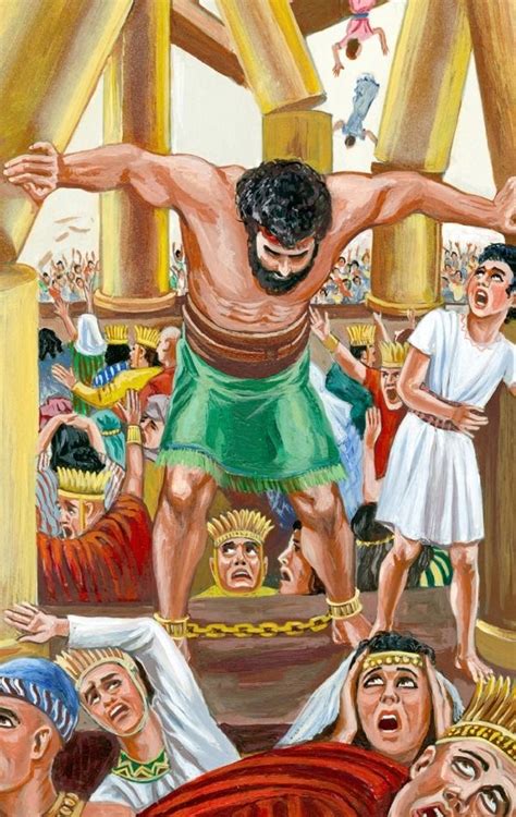 The Strongest Man—judge Samson Bible Story Imagens De Biblia