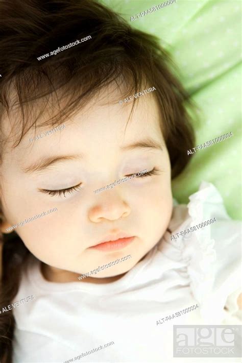 Baby Girl Sleeping Portrait Stock Photo Picture And Royalty Free