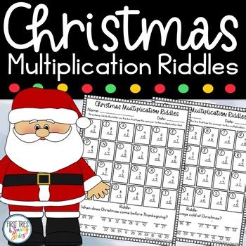 If you're looking for some of the best silly christmas riddles for kids, we have made a fantastic. Christmas Multiplication Riddles Worksheets - Holiday Math Facts Riddles