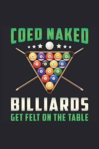 Coed Naked Billiards Get Felt On The Table Squared Notebook Journal