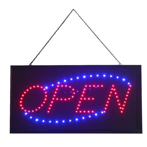 19x10 Led Open Shop Sign Neon Display Window Hanging Lightled Sign