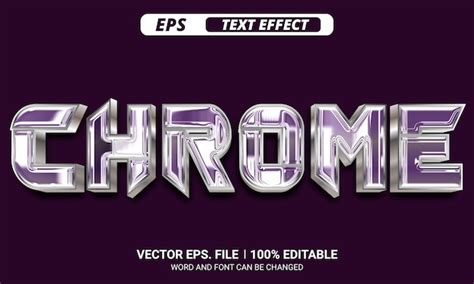 Premium Vector Chrome 3d Editable Vector Text Effect