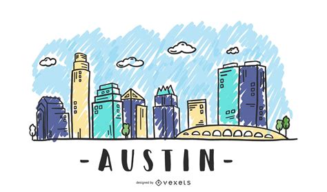 Austin Texas Skyline Design Vector Download