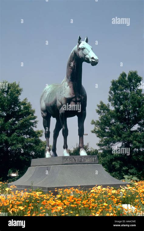 Man O War Burial Ground And Statue At The Kentucky Horse Park In