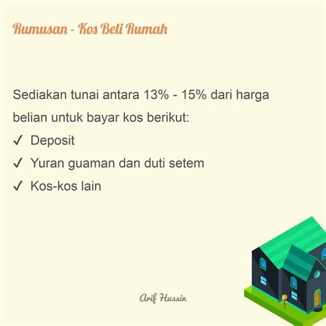 Kos beli rumah 1 : Panduan Dan Cara Beli Rumah Pada Tahun 2021 | Arif Hussin