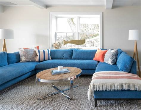 9 budget design ideas to transform your rental into a mansion. Blue Sofa Decor Ideas - Coastal Decor Ideas and Interior ...