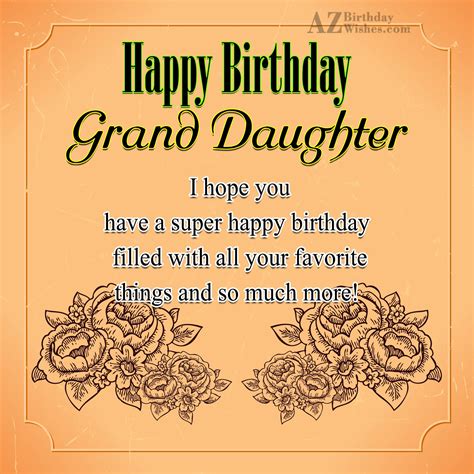 Granddaughter Birthday Card Granddaughter Sending Loving Wishes For A Wonderfull Granddaughter