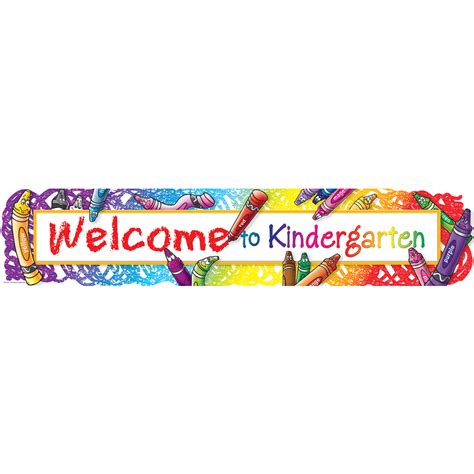 Welcome To Kindergarten Banner Tcr4570 Teacher Created Resources