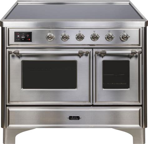 Ilve 40 Majestic Ii Series Electric Double Oven Range In Stainless St