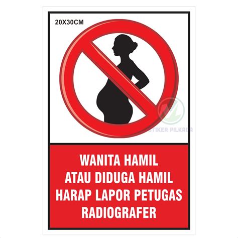 Jual Stiker Vinyl Wanita Hamil Dilarang Masuk Shopee Indonesia
