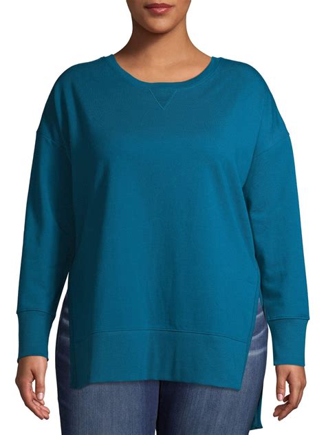 Terra And Sky Womens Plus Size French Terry Sweatshirt