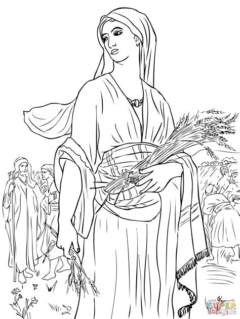 Some of the quotes from this book are used in marriages. Ruth in the Fields coloring page | Free Printable Coloring ...
