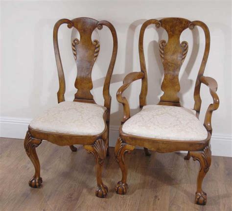 The queen anne chair is another enduring english design classic. Walnut Regency Dining Set With Queen Anne Chairs