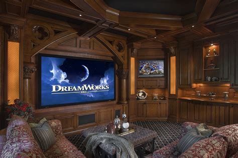Not My Ideal Home Theater Furniture But Love The Use Of Wood In The