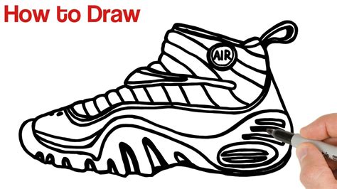 How To Draw Nike Air Shoes Sneakers Drawing Youtube