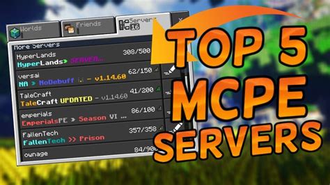 Top 5 Mcpe Servers 2020 114 Factions Skywars Skyblock Minecraft