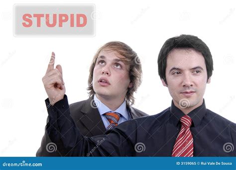 Stupid Stock Image Image Of Friend Caucasian Businessmen 3159065
