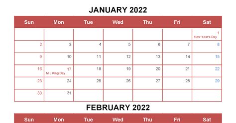 2022 Calendar Holidays List Towhur