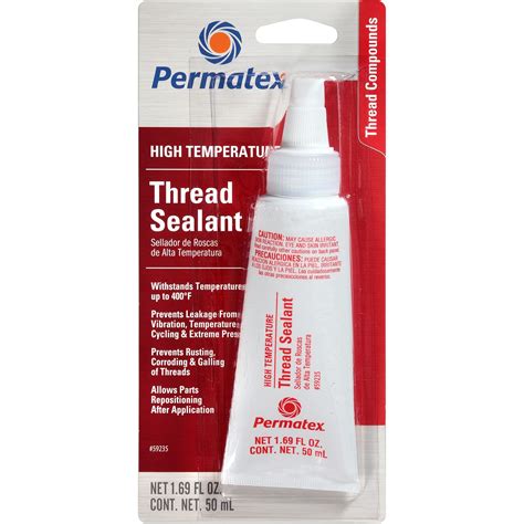 Permatex High Temperature Thread Sealant 50 Ml Tube Carded