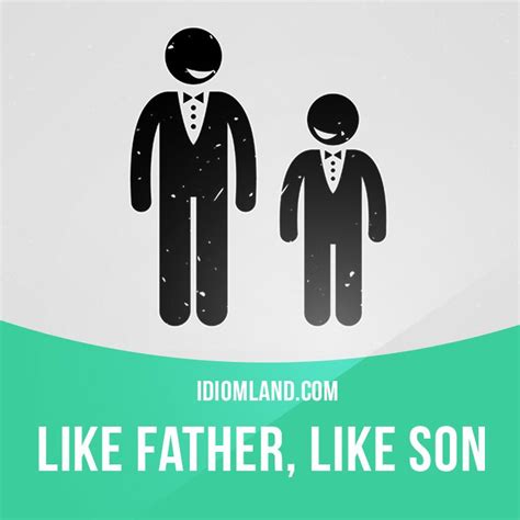“like Father Like Son” Means “sons Are Very Similar To Their Fathers