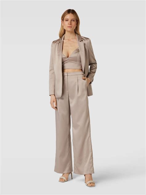 Jake s Cocktail Hose mit Paspeltasche am Gesäß metallic beige melange