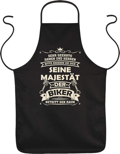 Tini Shirts Grill Schürze Biker Sprüche Biker Motiv Kochschürze