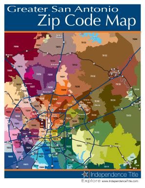 San Antonio Zip Code Map Fill Online Printable Fillable Blank PdfFiller