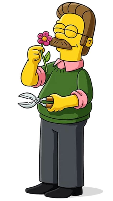 The Simpsons Ned Flanders Gardening Ned Flanders The Simpsons