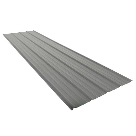 Union Corrugating 317 Ft X 12 Ft Ribbed Pearl Gray Steel Roof Panel In