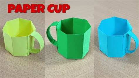 Diy Paper Cup Paper Cup Paper Craft Easy Origami Paper Cup Youtube