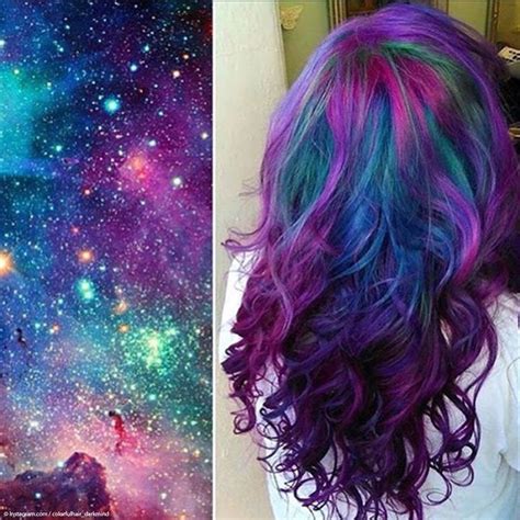 Galaxy Hair La Coloration Cheveux Multicolore Inspirée De Lespace Elle