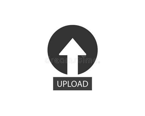 Web Upload Logo Template Web Upload Icon Web Upload Symbol Stock Vector