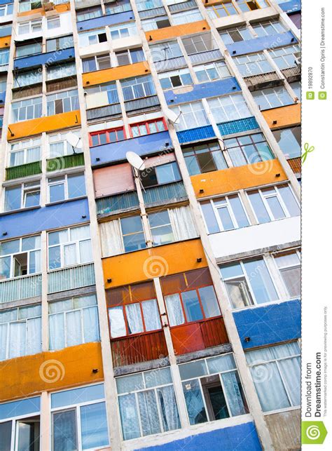 Colorful Apartment Building Stock Photo Image Of City