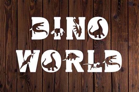 Dino World Dinosaur Font 918802 Themed Font Bundles