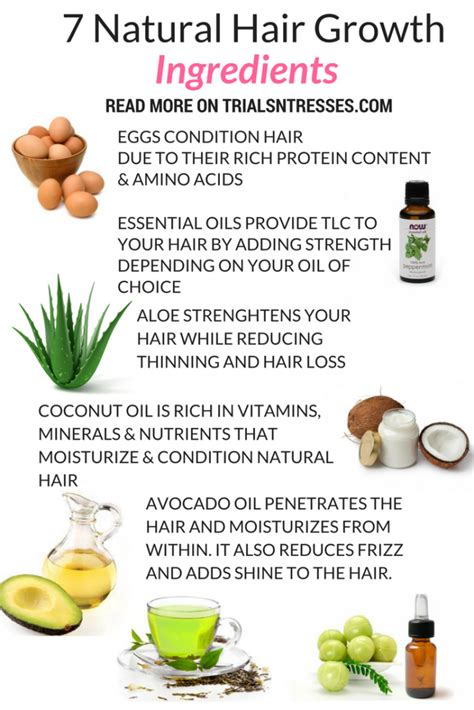 Coconut oil is the best oil for hair. Top Seven Natural Hair Growth Ingredients - Trials N ...